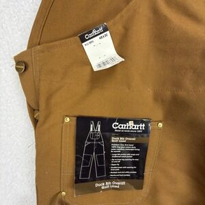 Carhartt Traditional Duck Bibs Overalls Quilt Lined 48x30 R02 BRN Brown NOS NWT
